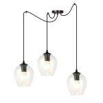Emibig Suspension Luminaire Level Acier Noir | Convient pour 3x E27 - Max 15W