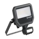 Ledvance Projecteur LED Aluminium Noir 17W 2400lm 100D - 840 Blanc Froid | IP65 - Détecteur De Mouvement Et De Lumière - Symétrique