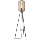 Brilliant Borne Extérieure Boisrow Métal Bambou Brun | 450mm - Convient pour 1x E27