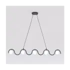 Emibig Suspension Luminaire Sinus Acier Noir | Convient pour 5x G9 - Max 8W