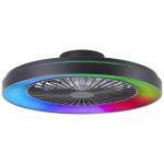 Brilliant Mazzaro Plafondventilator Kunststof Zwart 54W 6800lm - 830-865 CCT+RGB | 576 - Afstandsbediening Dimbaar