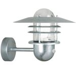 Nordlux Agger Wandlamp Staal en Glas Grijs | IP54 - Bewegings- en Lichtsensor - Geschikt voor E27