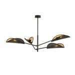 Emibig Plafondlamp Vene Staal Zwart | Geschikt voor 4x E14 - Max 10W