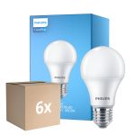 Voordeelpak 6x Philips CorePro LED Lamp E27 Peer Mat 10W 1055lm - 830 Warm Wit | Vervangt 75W