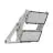 Ledvance LED Floodlight Max Aluminium Grijs 900W 156900lm 65x120D - 830 Warm Wit | IP66 - Asymmetrisch