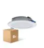 Voordeelpak 6x LED Downlight Pan 6W 480lm 840 Koel Wit | 93mm - Zaagmaat 75mm