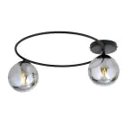Emibig Plafondlamp Sopra Staal Zwart | Geschikt voor 2x E14 - Max 10W