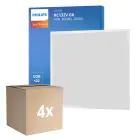 Voordeelpak 4x Philips LED Paneel CoreLine RC132V 26W 3600lm - 840 Koel Wit | 60x60cm - UGR 
