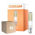 Voordeelpak 4x Osram Speciaal T Slim LED B15d Helder 8W 1055lm - 827 Zeer Warm Wit | Dimbaar - Vervangt 75W